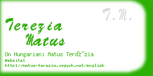 terezia matus business card